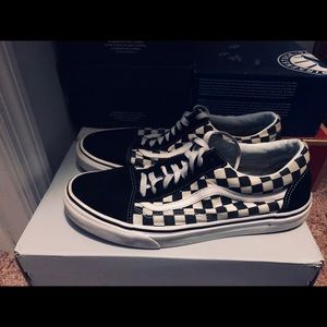 Black & White checkered old skool vans